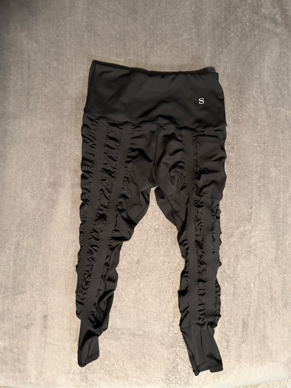 Skinnify Brand Large Women’s Black Workout Band Active Leggings